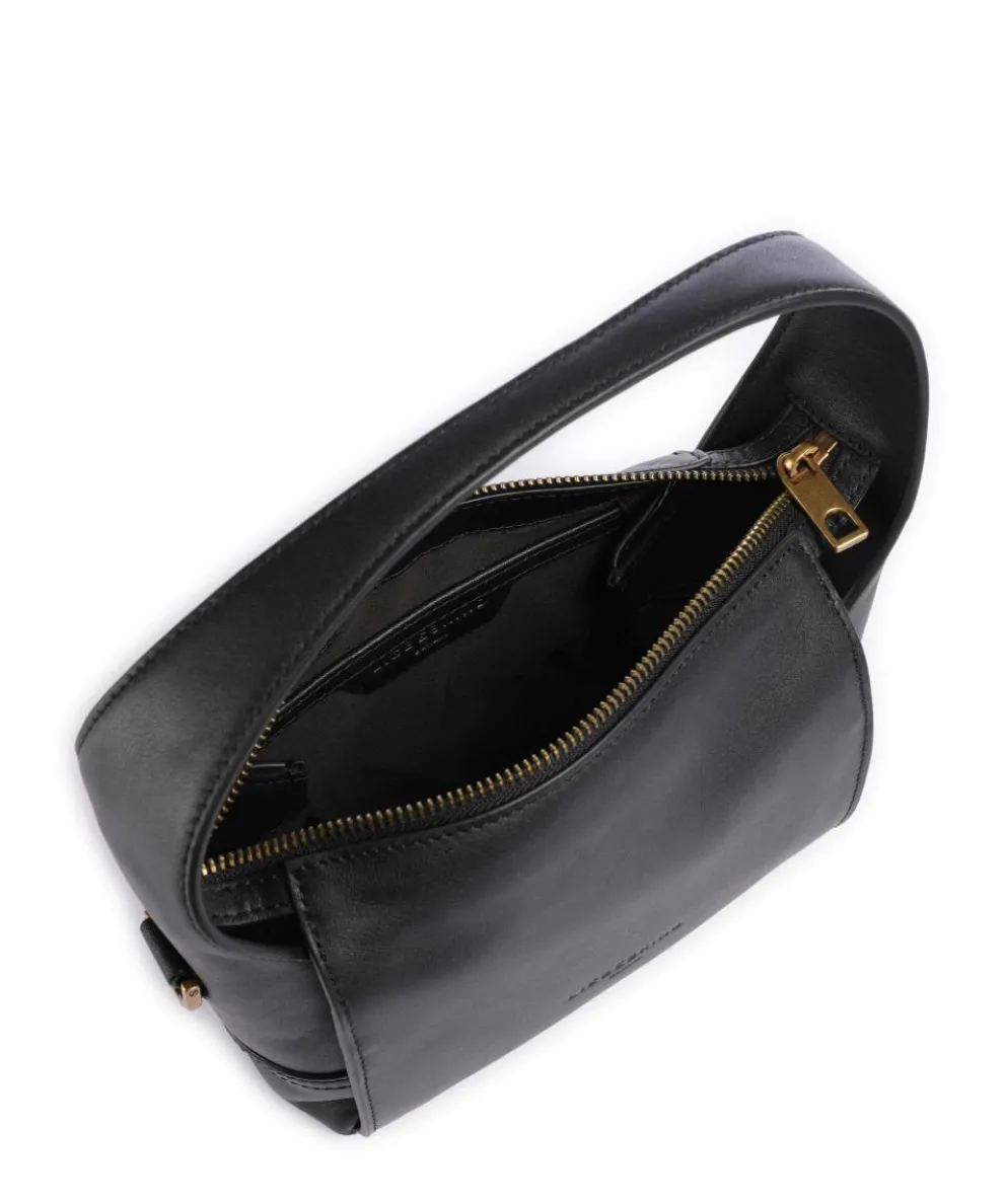 Lou 2 Calf Optic XS Umhängetasche fein genarbtes Leder schwarz