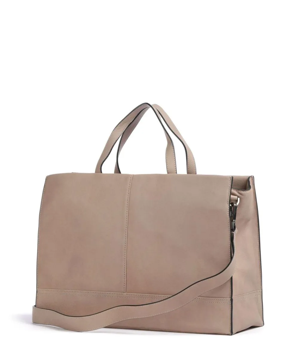 Lou 2 3D Leather L Handtasche genarbtes Leder beige