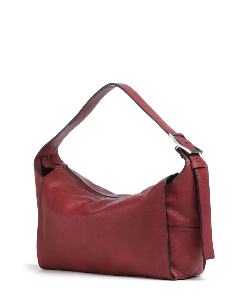 Lou 2 3D Leather M Beuteltasche genarbtes Rindsleder rot