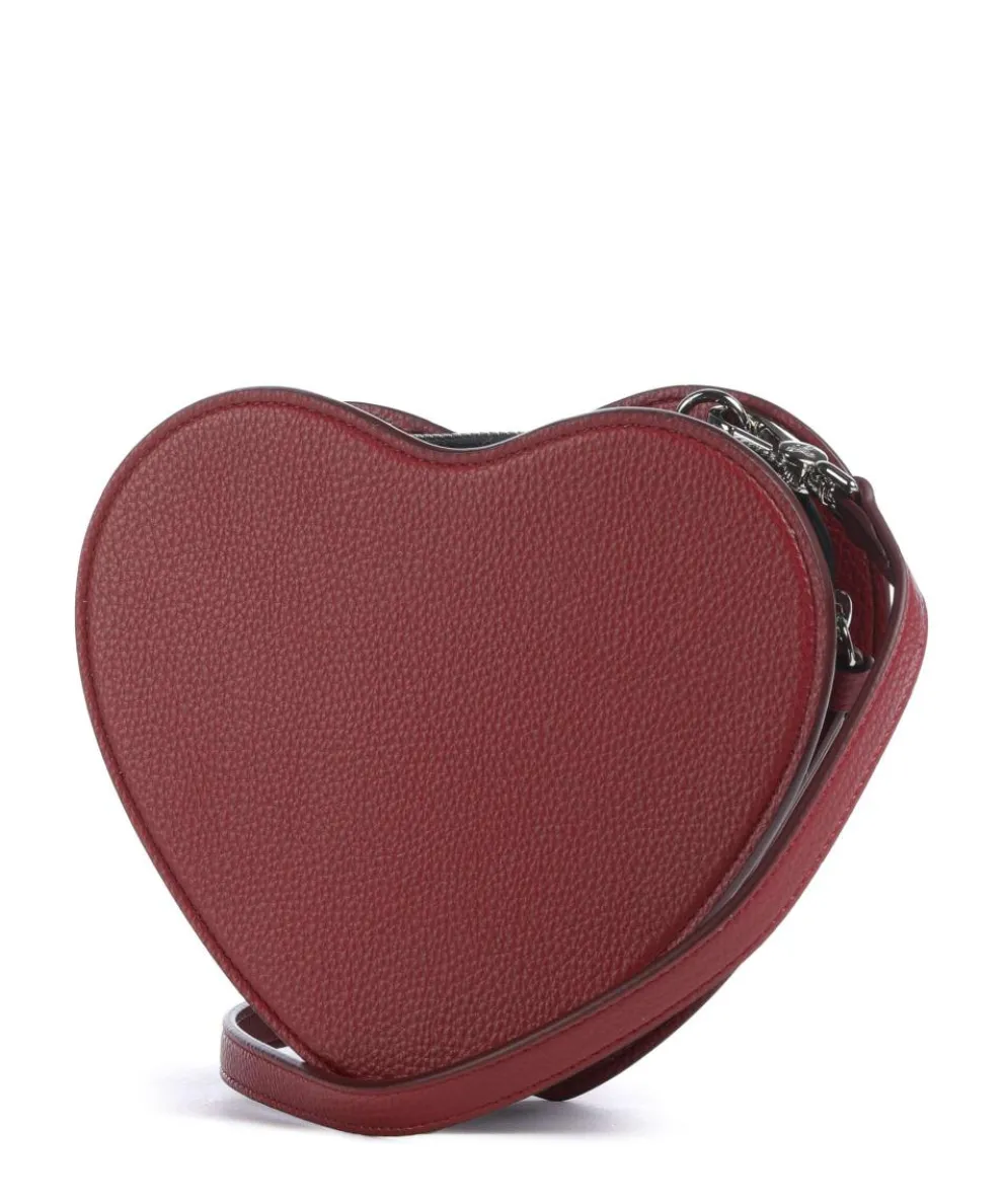 Louise Heart Grain Umhängetasche Lederimitat rot