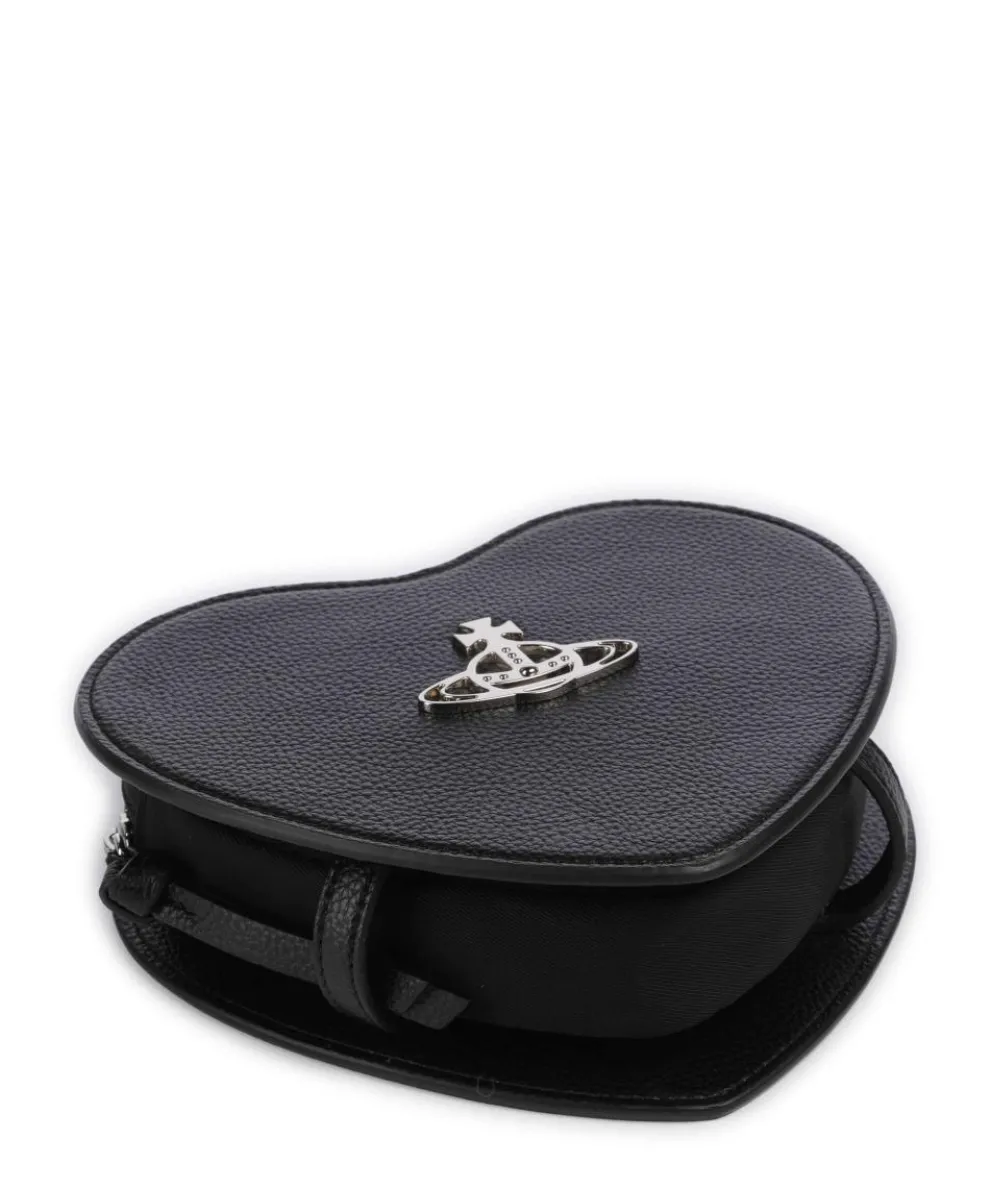 Louise Heart Grain Umhängetasche Lederimitat schwarz