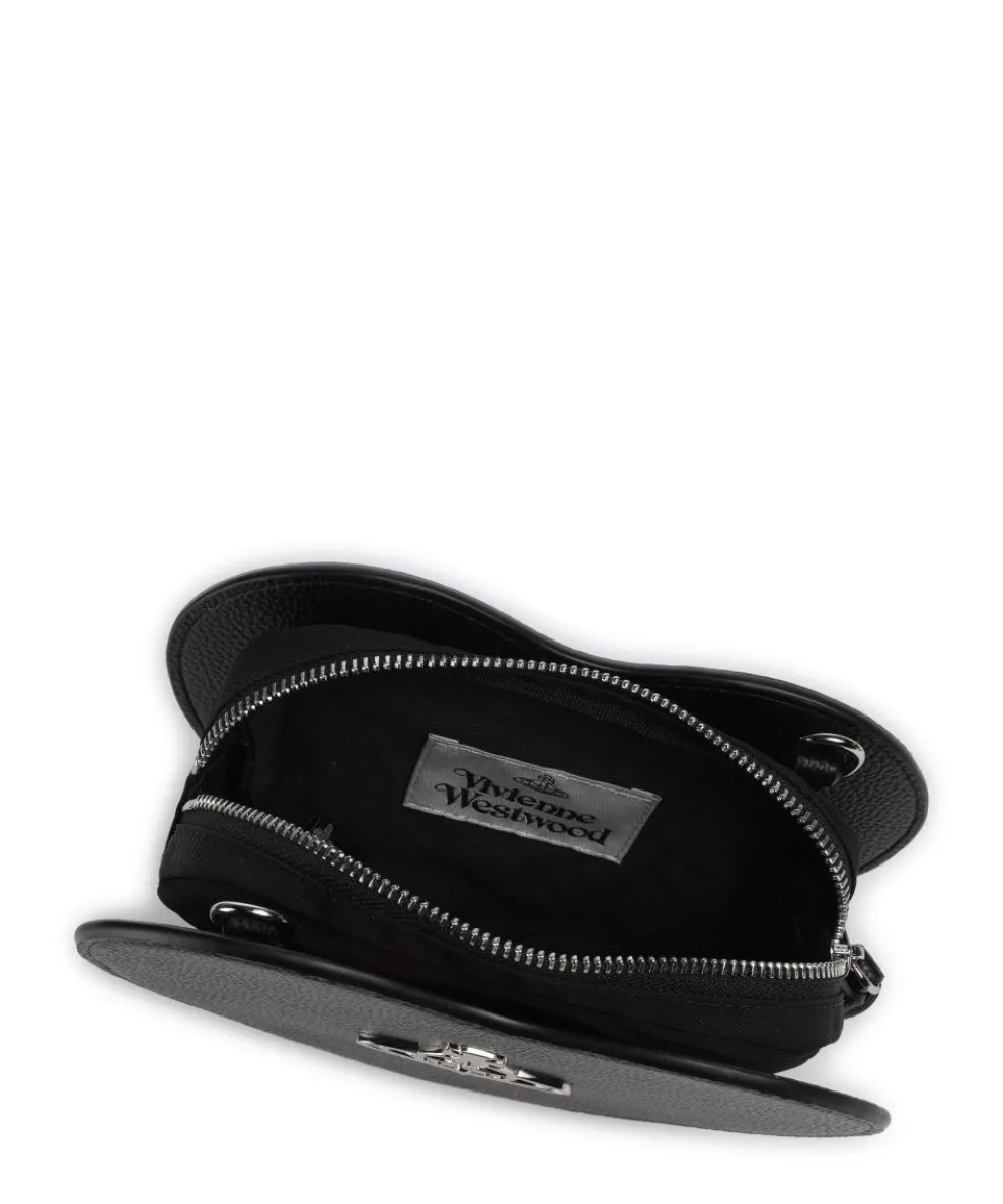 Louise Heart Grain Umhängetasche Lederimitat schwarz