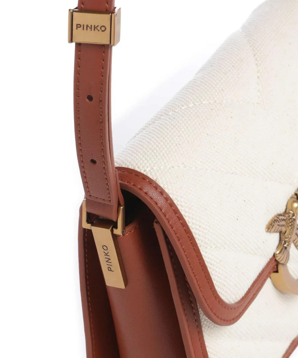 Love Box Mini Umhängetasche Canvas beige/braun