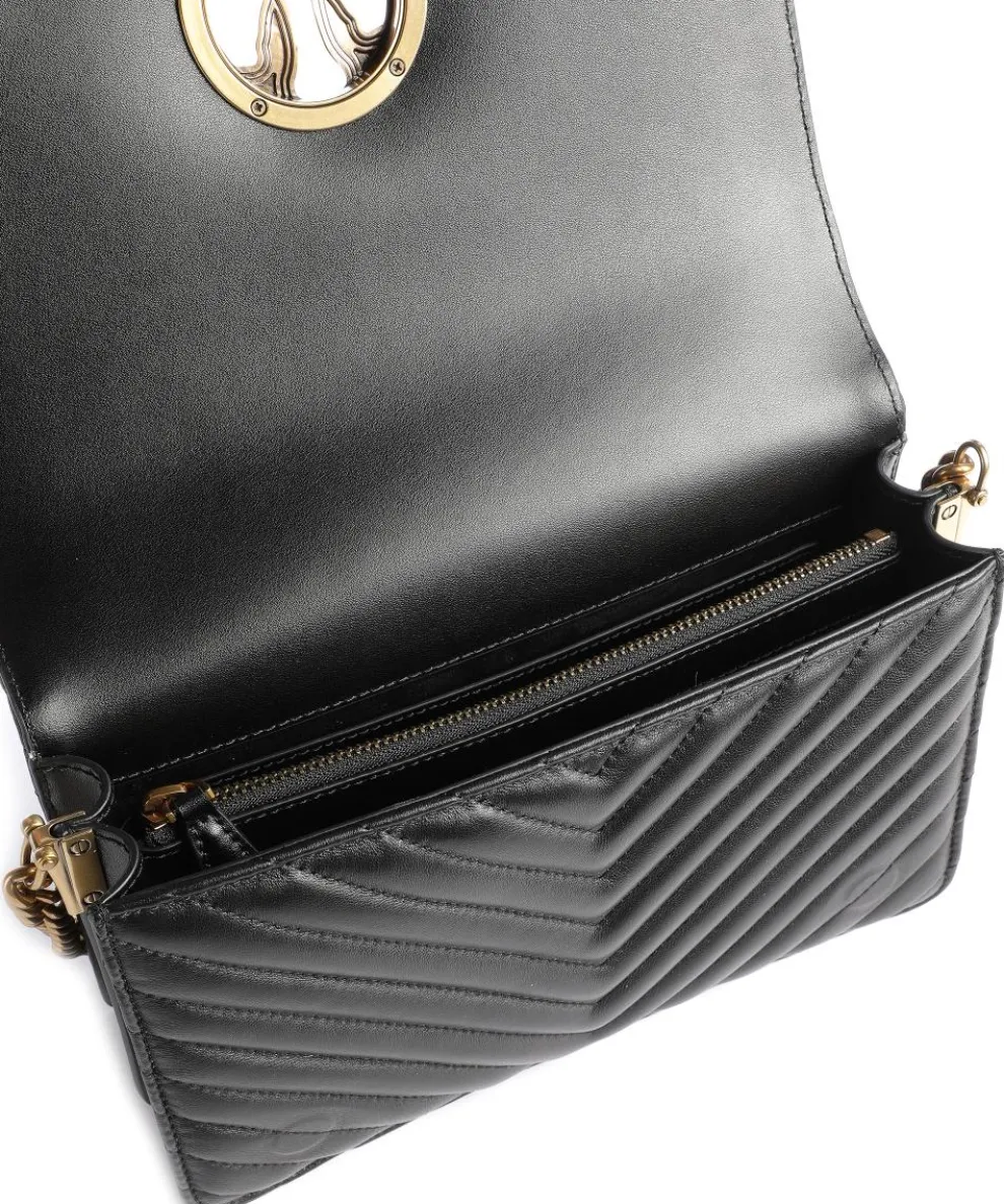 Love Click Classic Umhängetasche Schafsleder schwarz