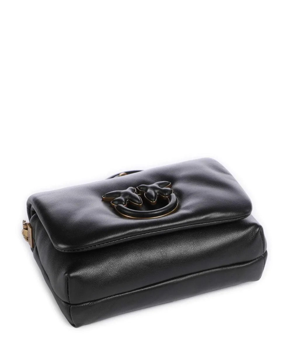 Love Click Puff Baby Umhängetasche Schafsleder schwarz