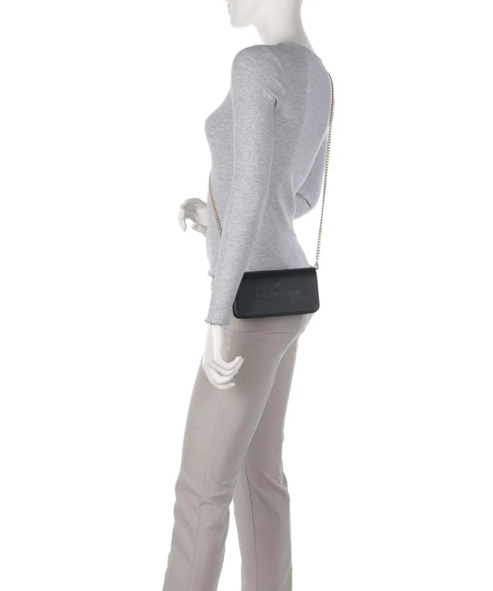 Love Embossed Umhängetasche Lederimitat schwarz