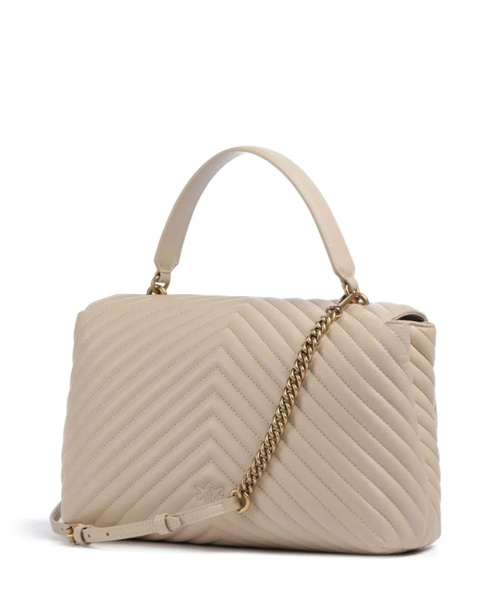 Love Lady Puff Big Handtasche Schafsleder nude