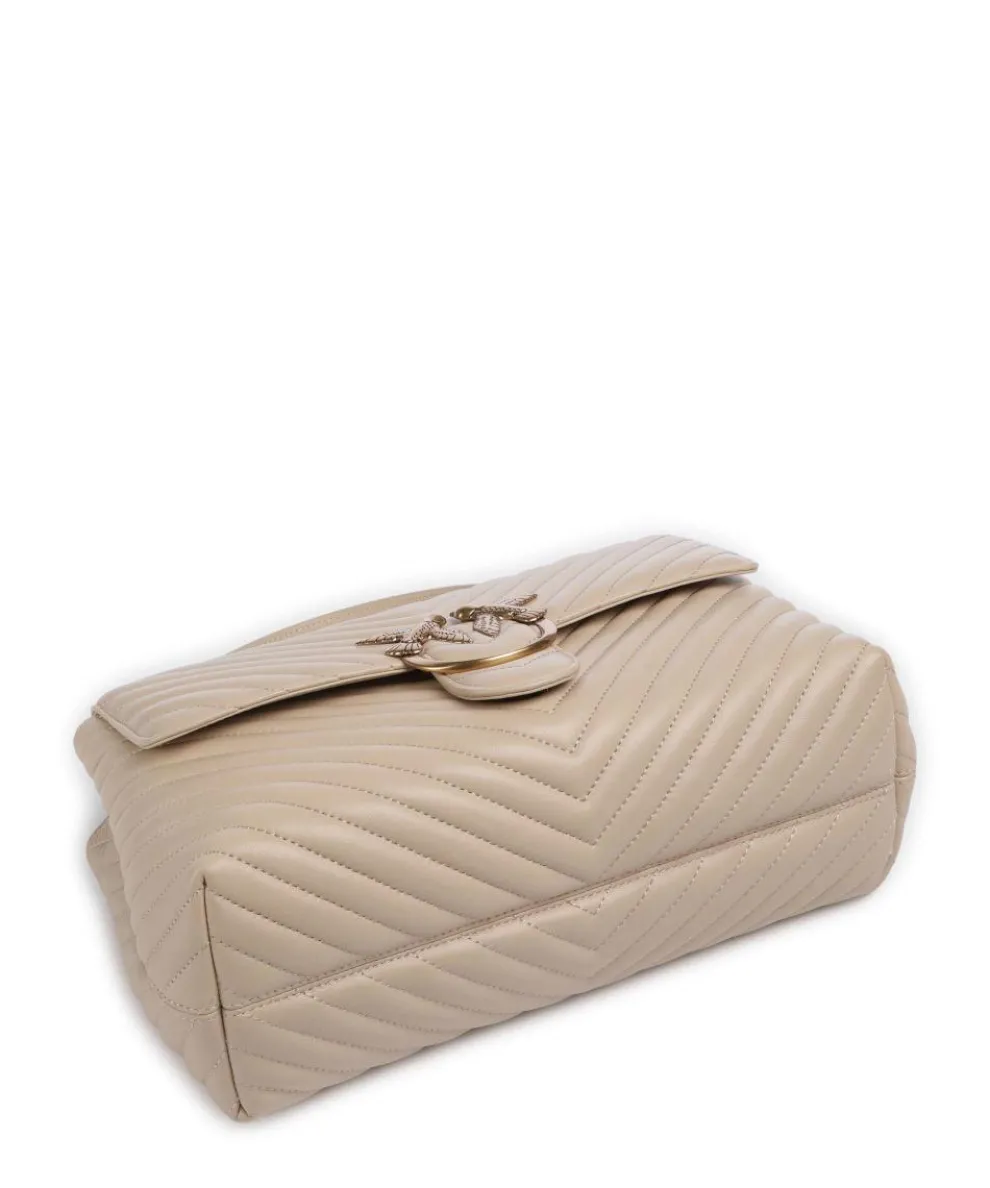 Love Lady Puff Big Handtasche Schafsleder nude