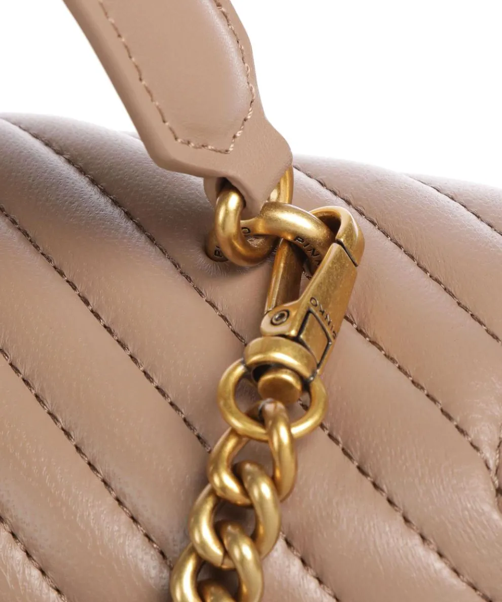 Love Lady Puff Classic Handtasche Schafsleder hellbraun