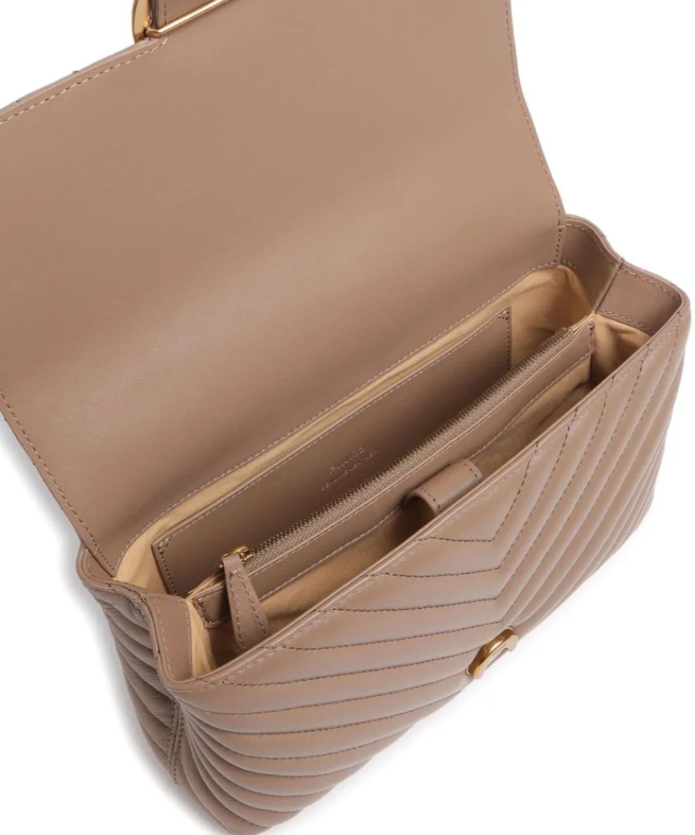 Love Lady Puff Classic Handtasche Schafsleder hellbraun