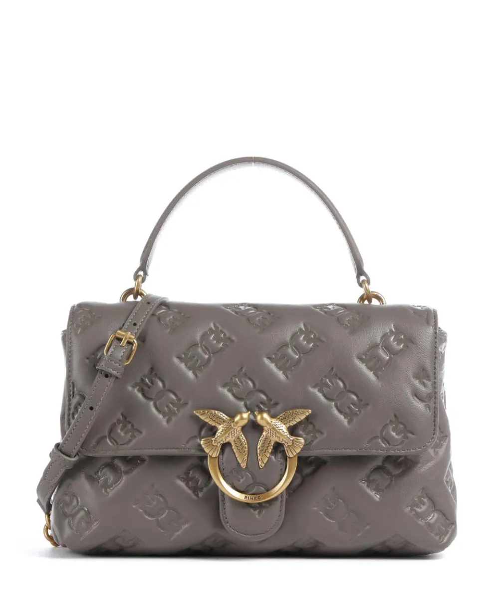 Love Lady Puff Classic Handtasche geprägtes Leder taupe