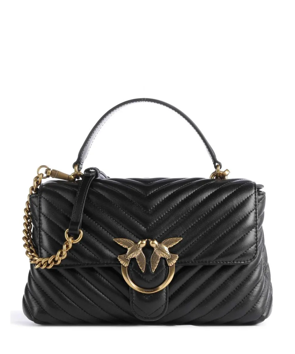 Love Lady Puff Classic Handtasche Schafsleder schwarz