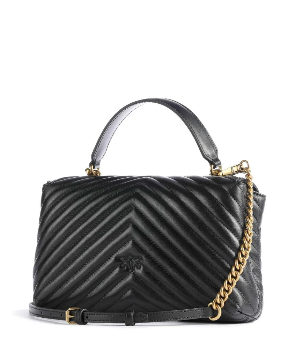 Love Lady Puff Classic Handtasche Schafsleder schwarz