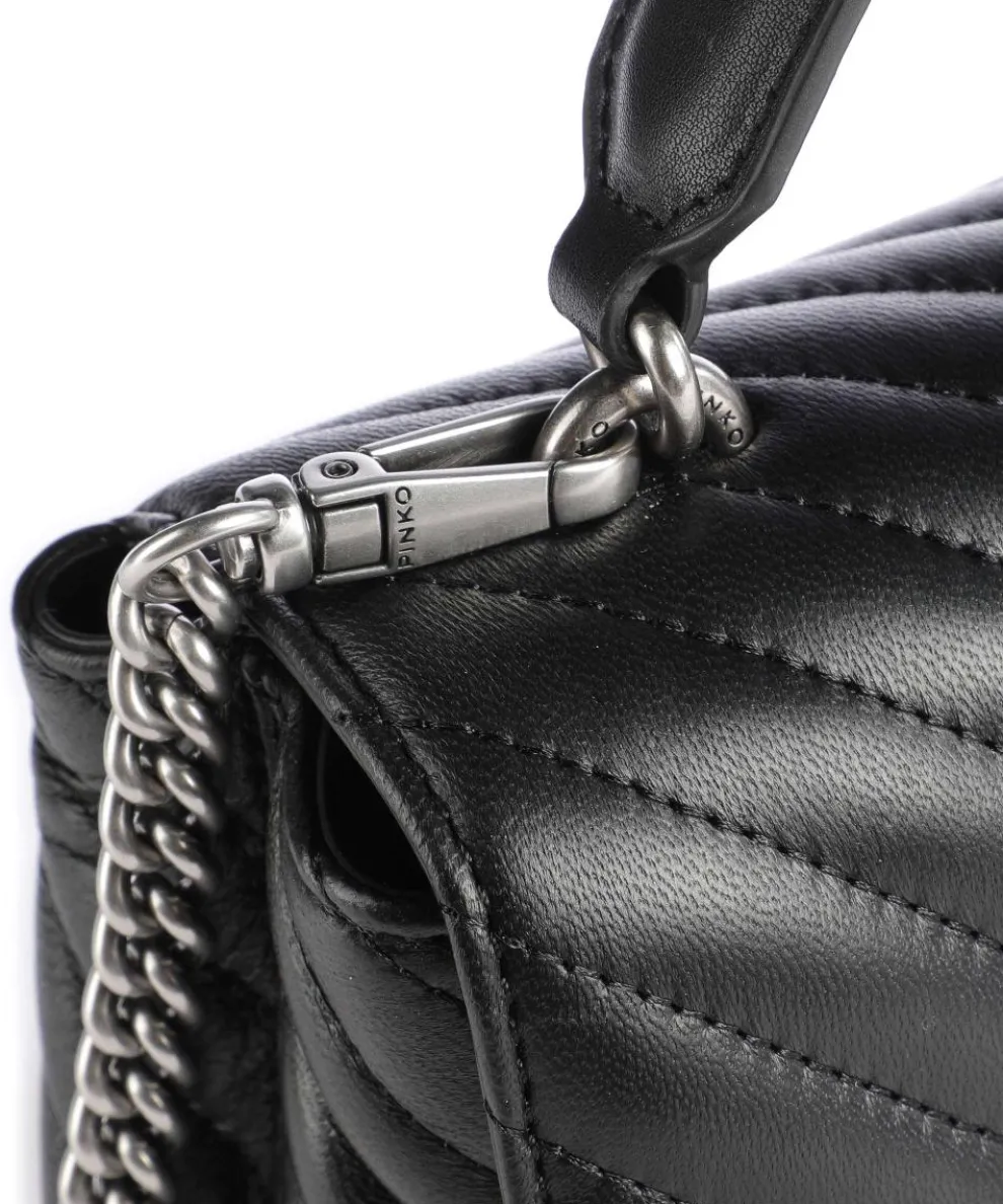 Love Lady Puff Mini Handtasche Schafsleder schwarz