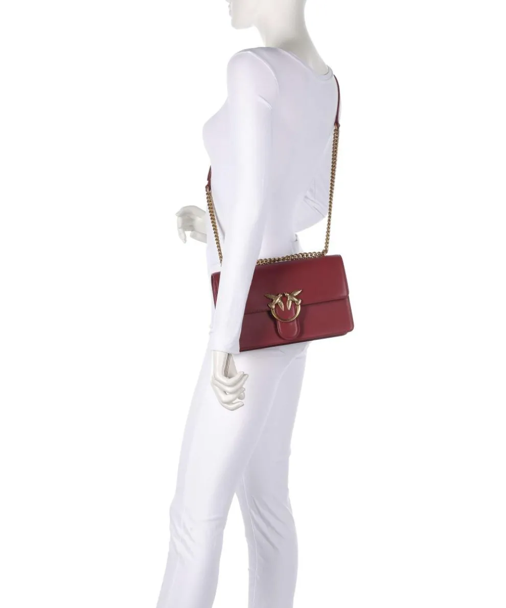 Love One Classic Schultertasche fein genarbtes Rindsleder bordeaux