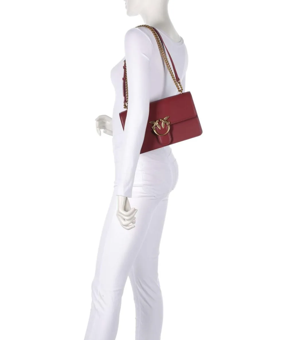 Love One Classic Schultertasche fein genarbtes Rindsleder bordeaux
