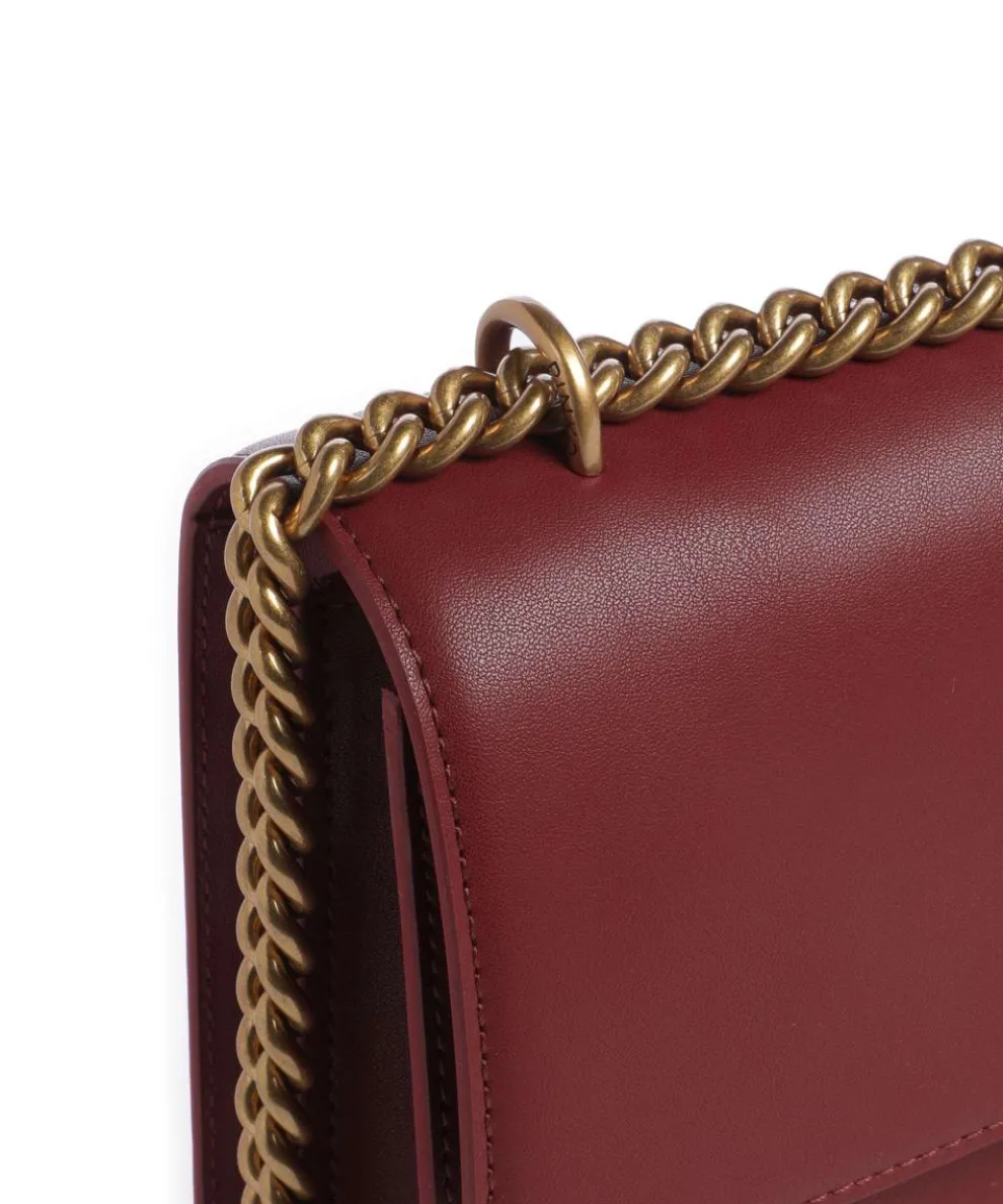 Love One Classic Schultertasche fein genarbtes Rindsleder bordeaux