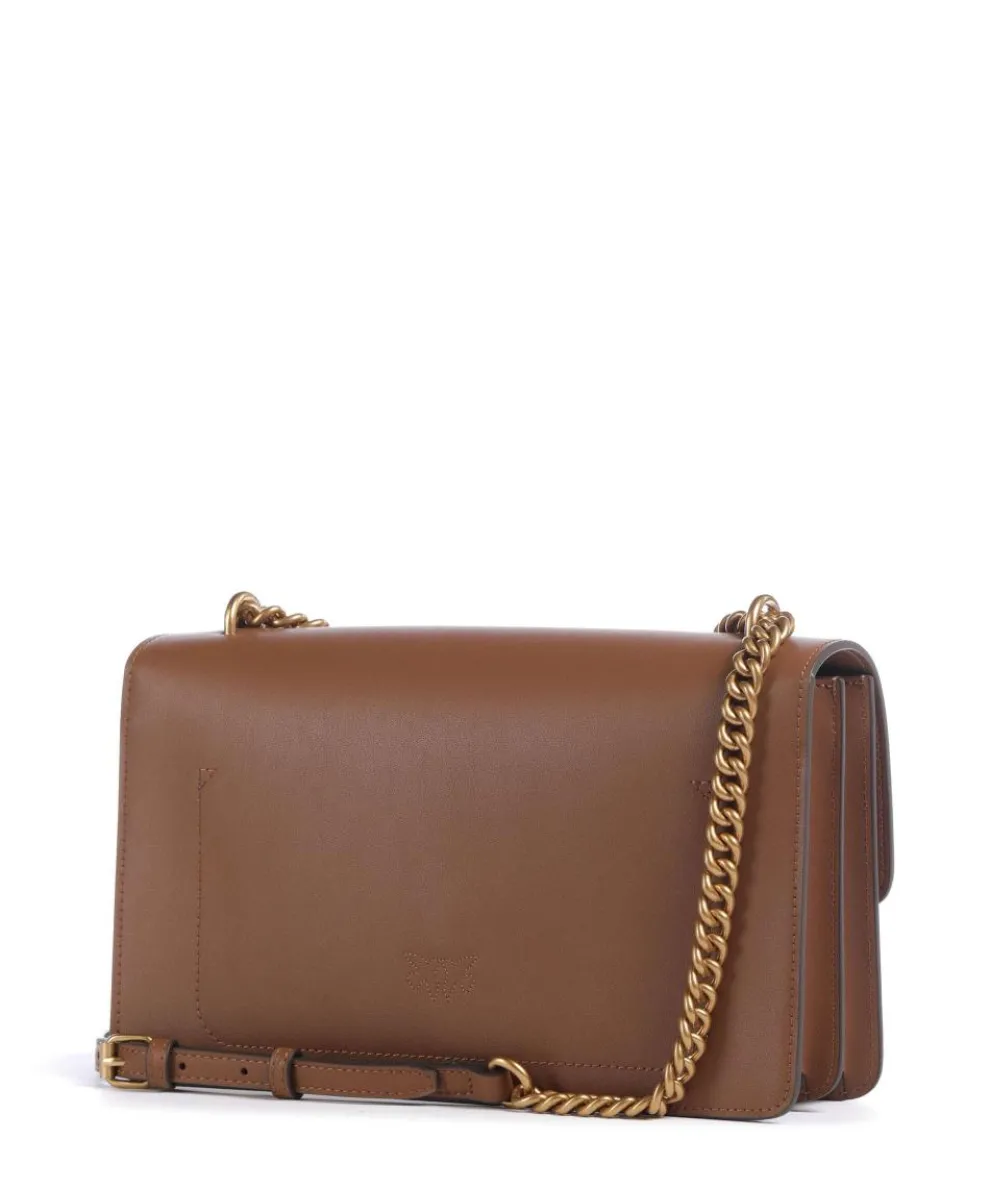 Love One Classic Schultertasche fein genarbtes Rindsleder braun