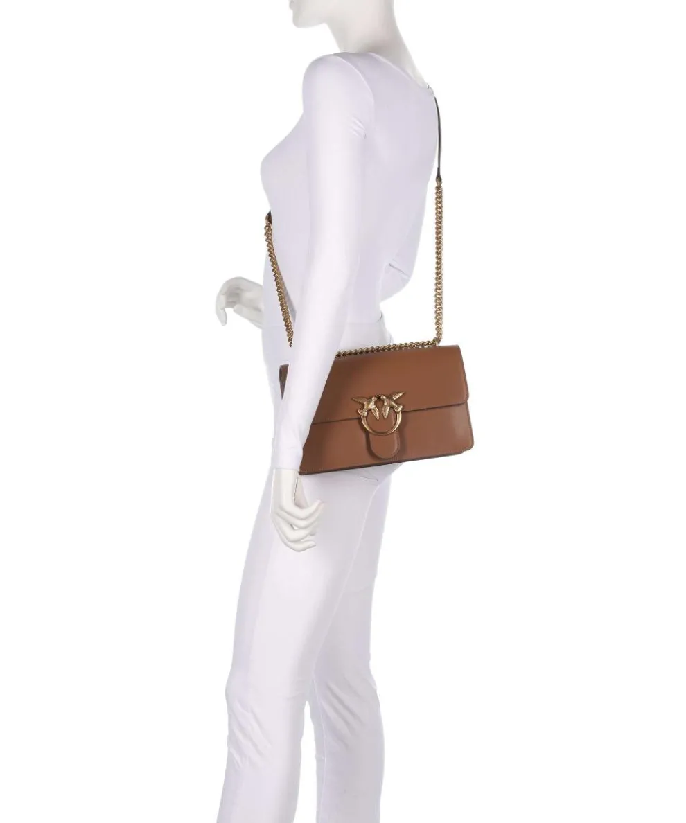 Love One Classic Schultertasche fein genarbtes Rindsleder braun