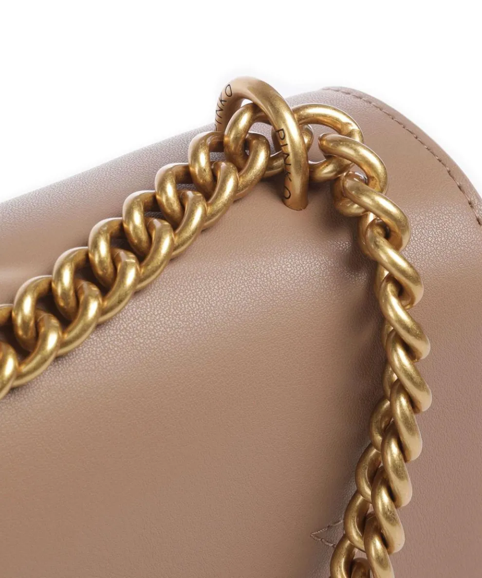 Love One Classic Schultertasche fein genarbtes Rindsleder hellbraun