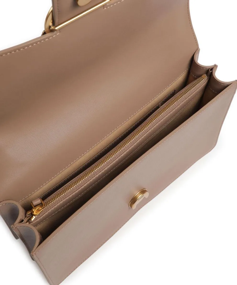 Love One Classic Schultertasche fein genarbtes Rindsleder hellbraun