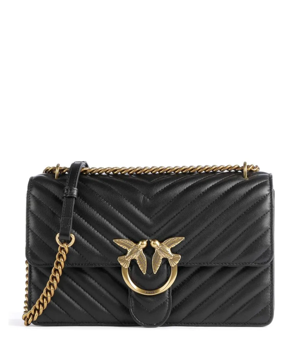 Love One Classic Schultertasche Schafsleder schwarz