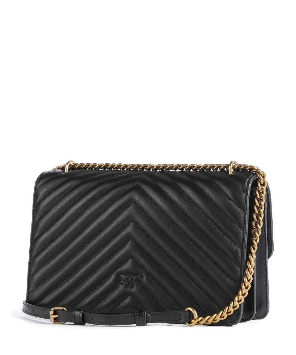 Love One Classic Schultertasche Schafsleder schwarz