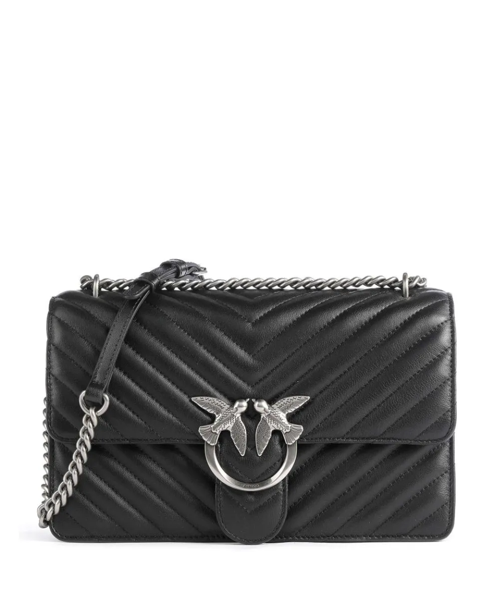 Love One Classic Schultertasche Schafsleder schwarz