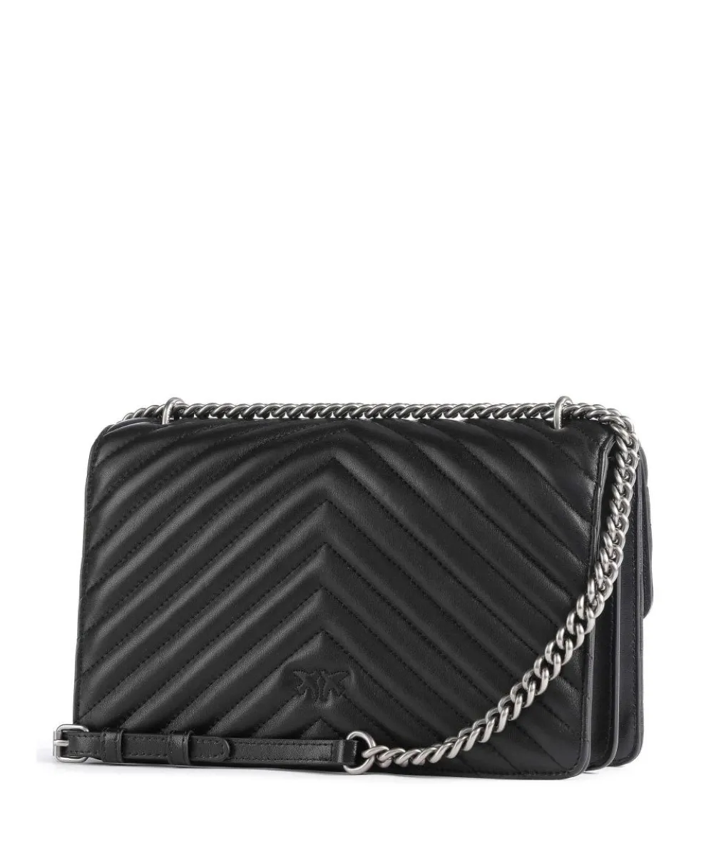 Love One Classic Schultertasche Schafsleder schwarz