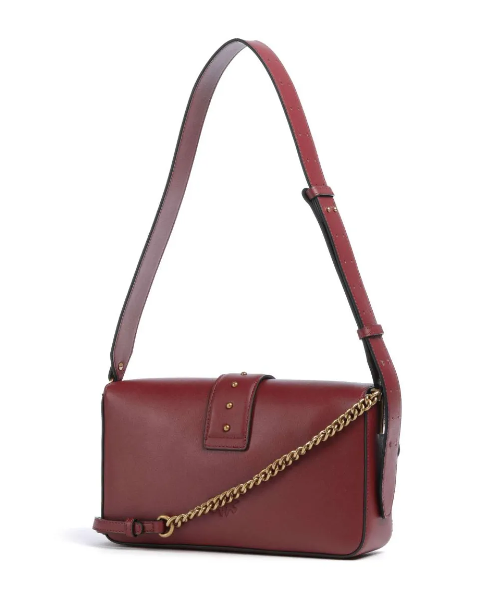 Love One Classic Slouchy Schultertasche fein genarbtes Rindsleder wein