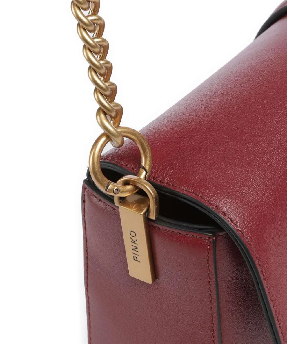 Love One Classic Slouchy Schultertasche fein genarbtes Rindsleder wein