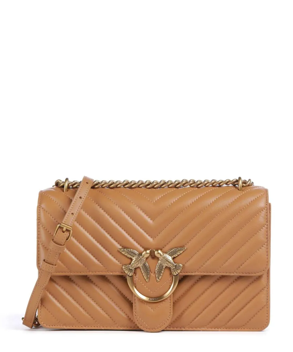 Love One Classic Schultertasche Schafsleder hellbraun