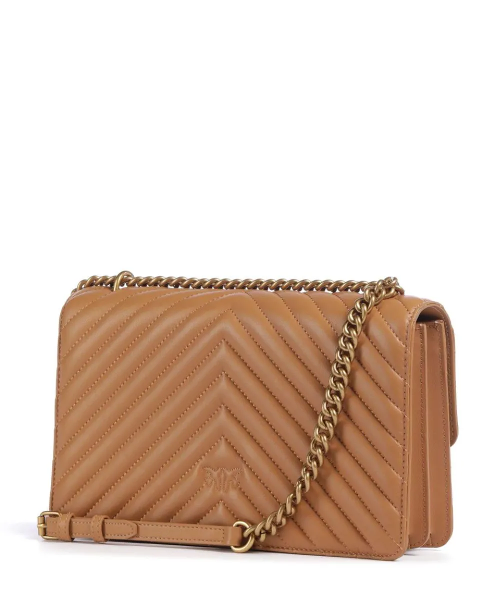 Love One Classic Schultertasche Schafsleder hellbraun