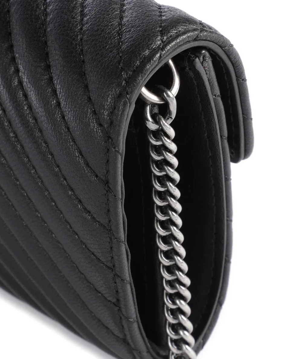 Love One Geldbörse fein genarbtes Rindsleder schwarz