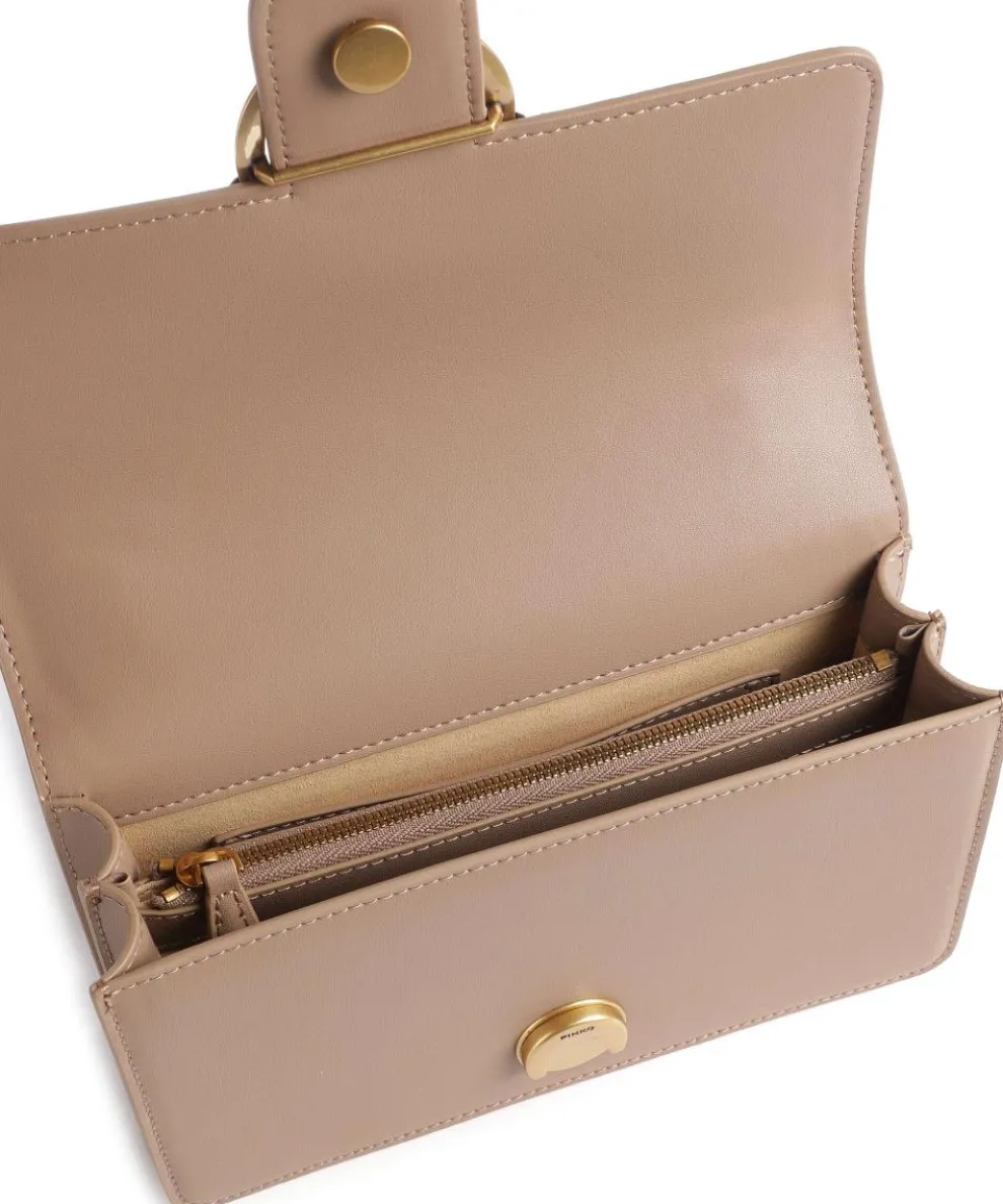 Love One Mini Schultertasche fein genarbtes Rindsleder hellbraun