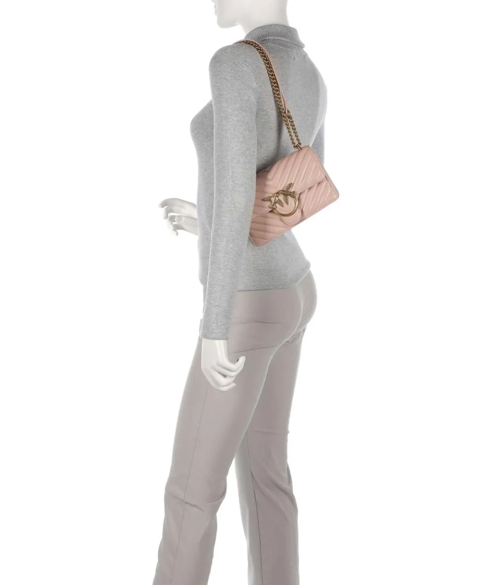 Love One Mini Schultertasche fein genarbtes Leder altrosa