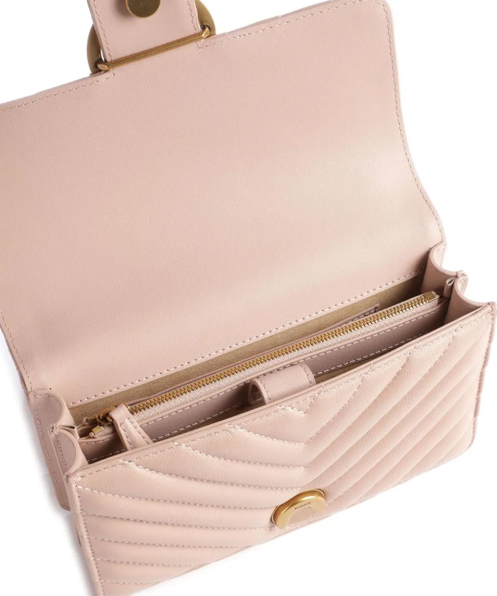 Love One Mini Schultertasche fein genarbtes Leder altrosa