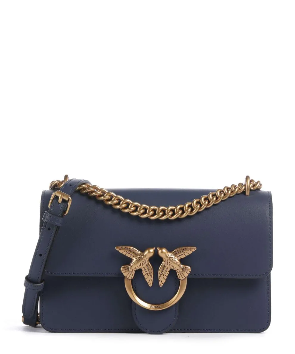 Love One Mini Schultertasche fein genarbtes Rindsleder dunkelblau