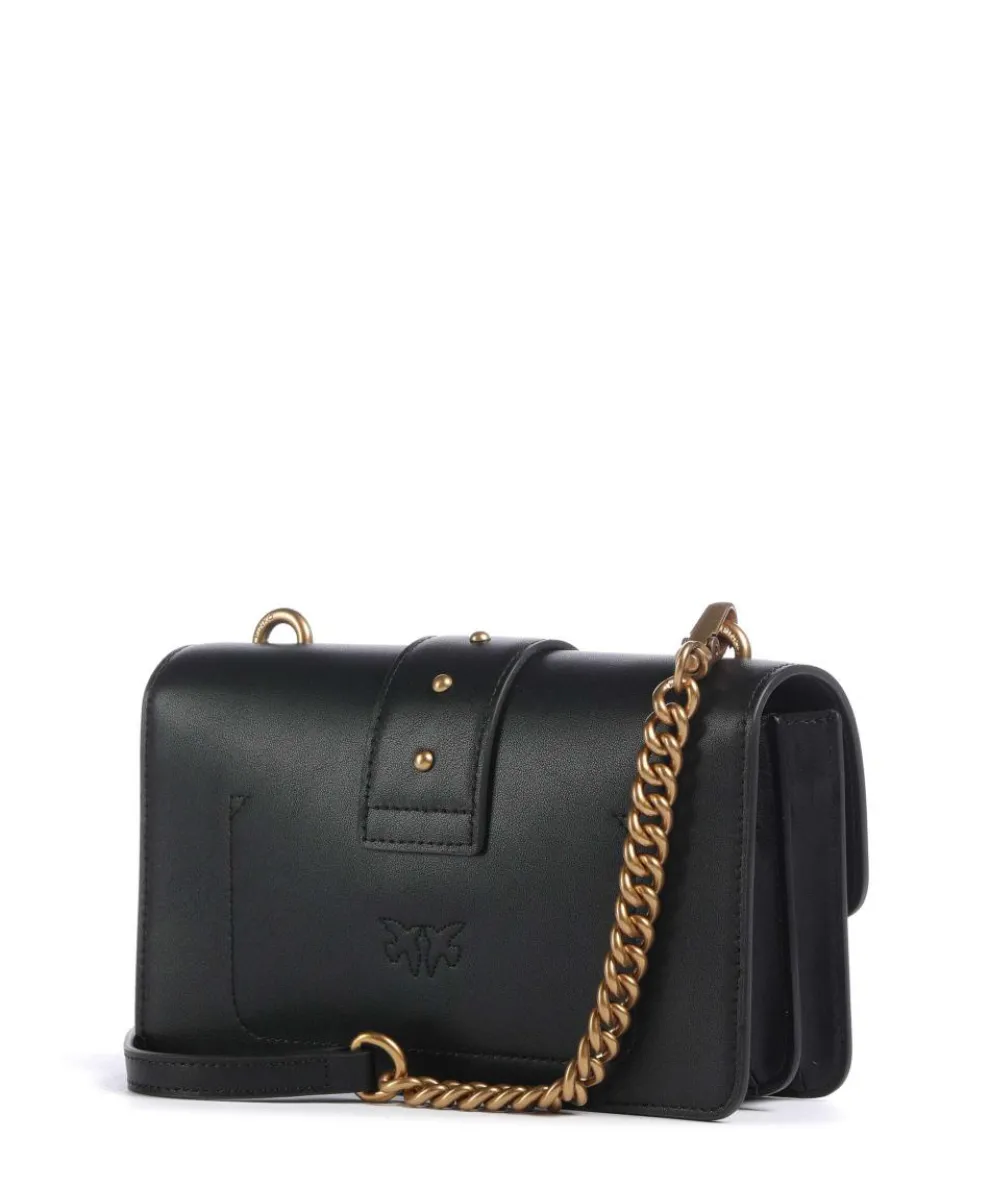 Love One Mini Umhängetasche fein genarbtes Kalbsleder schwarz