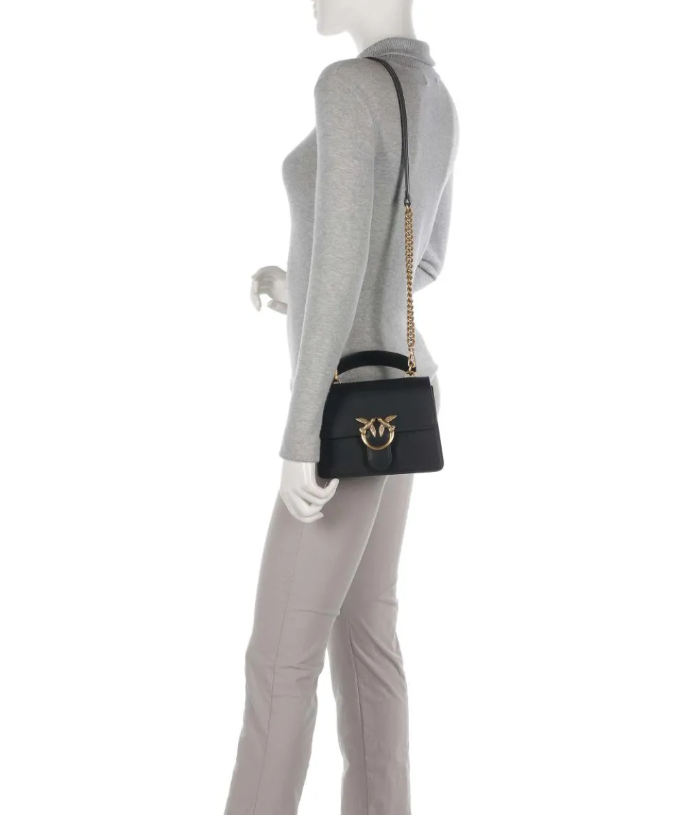 Love One Mini Umhängetasche fein genarbtes Rindsleder schwarz