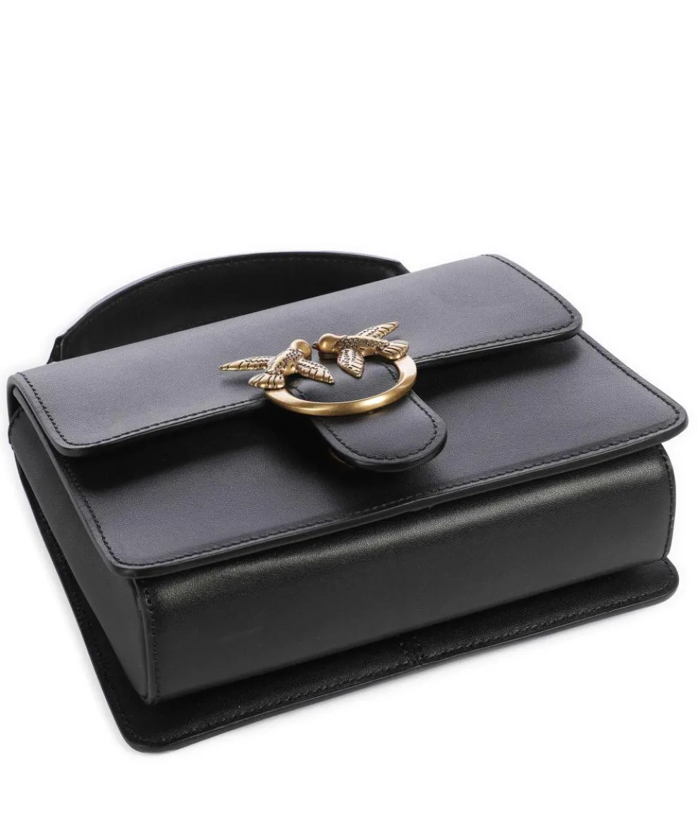 Love One Mini Umhängetasche fein genarbtes Rindsleder schwarz