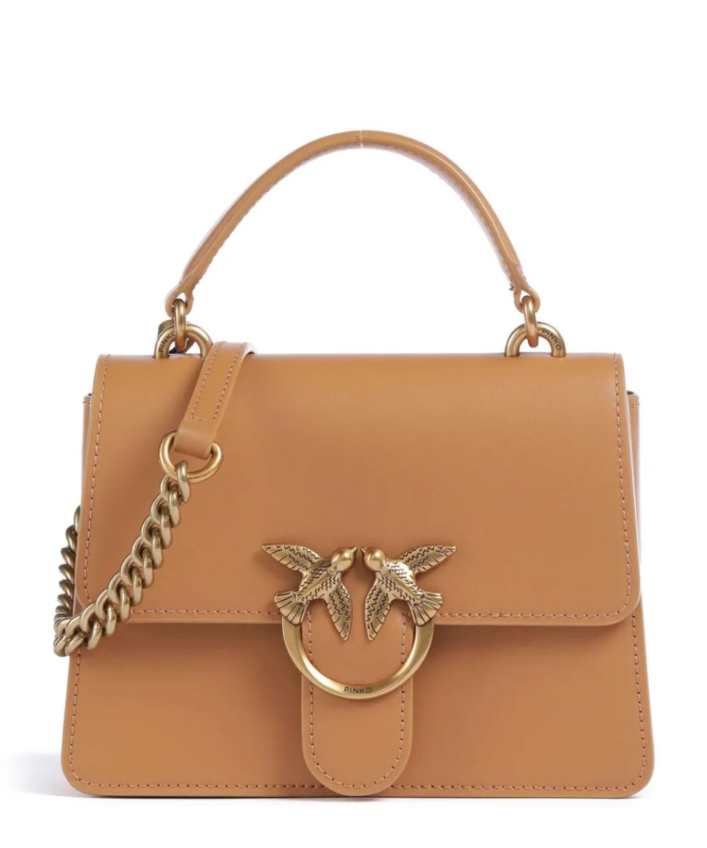 Love One Mini Umhängetasche fein genarbtes Rindsleder hellbraun