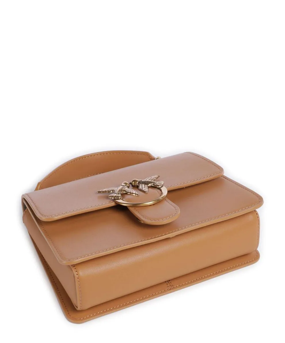 Love One Mini Umhängetasche fein genarbtes Rindsleder hellbraun