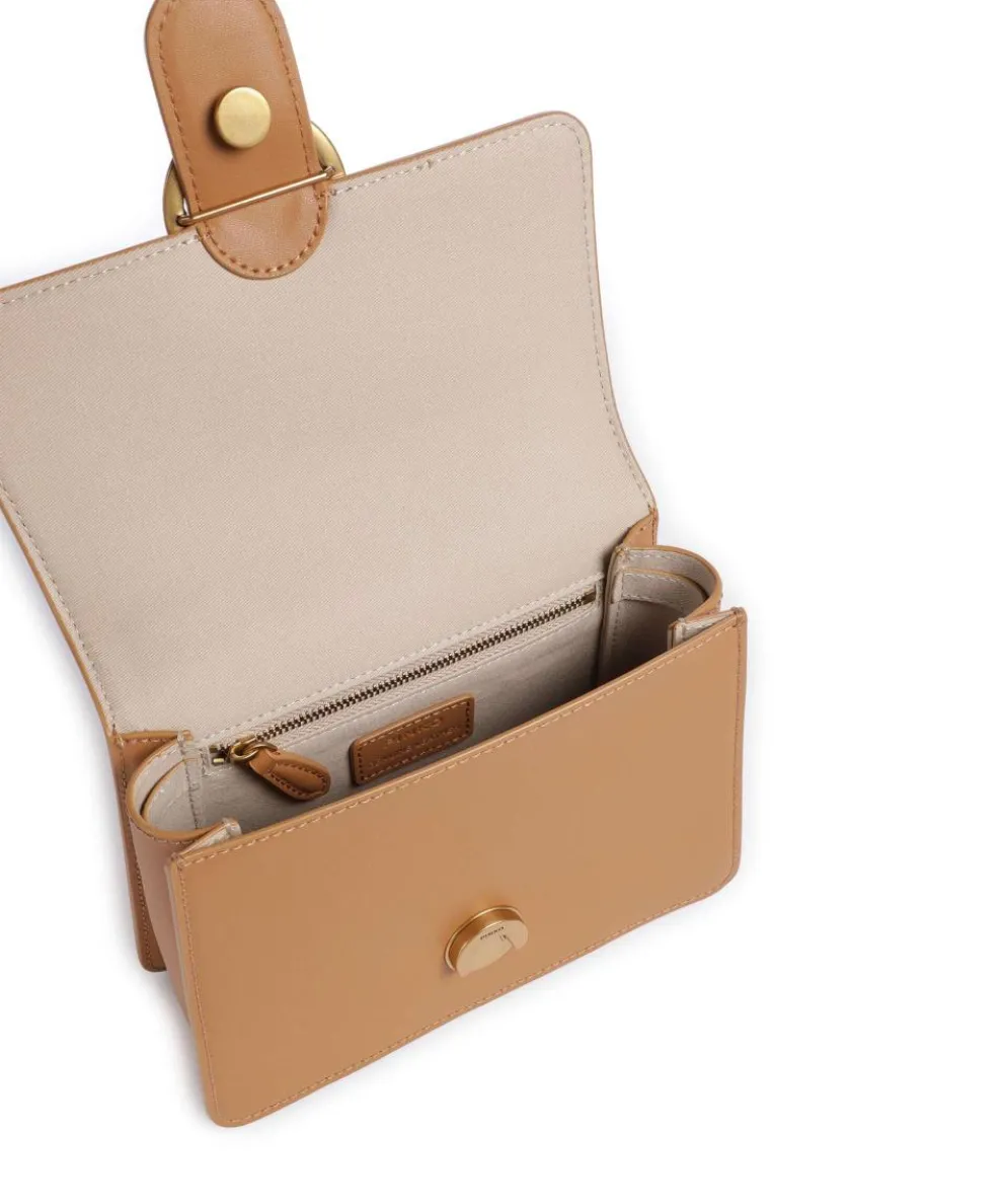 Love One Mini Umhängetasche fein genarbtes Rindsleder hellbraun