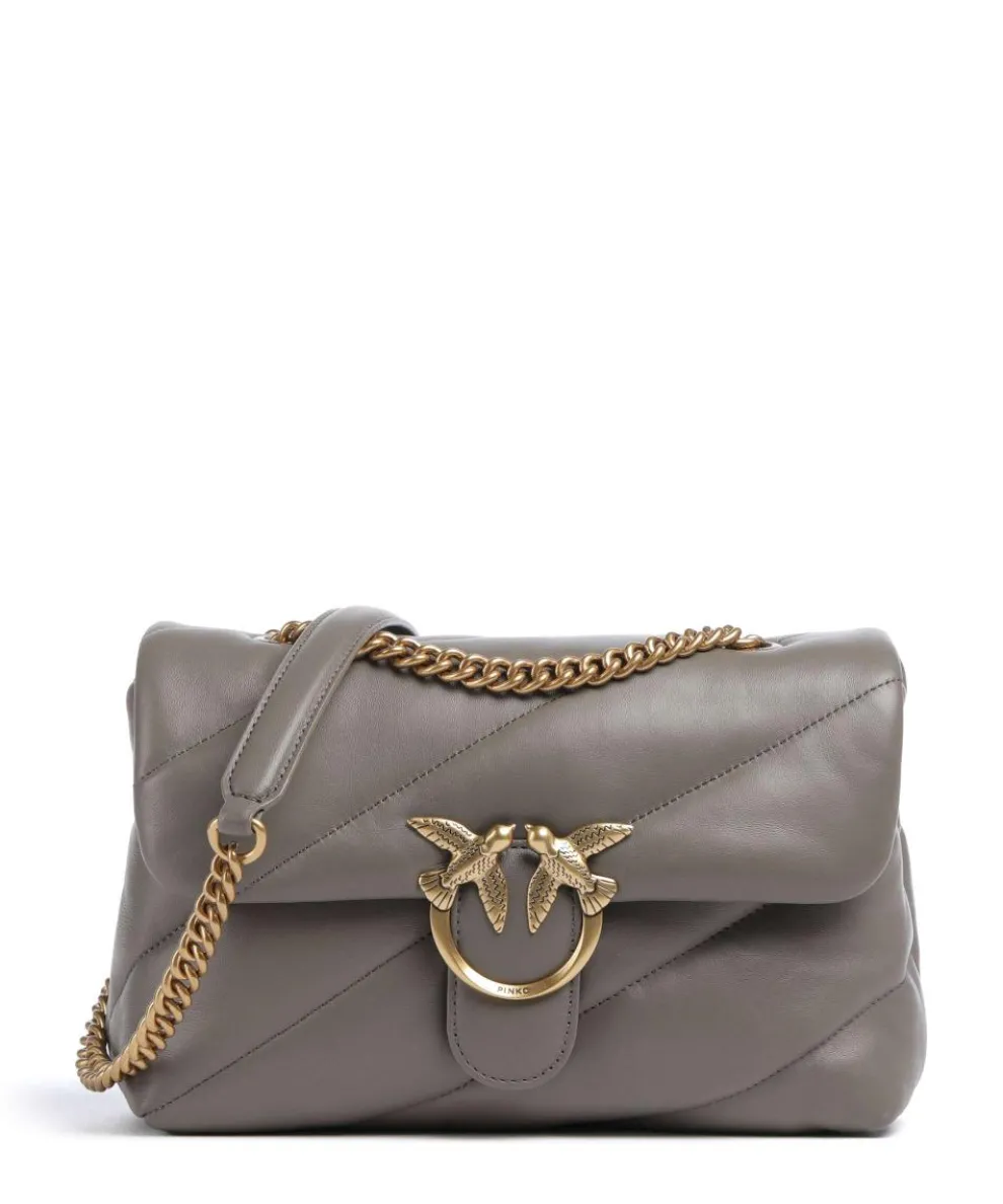 Love Puff Classic Schultertasche Schafsleder taupe