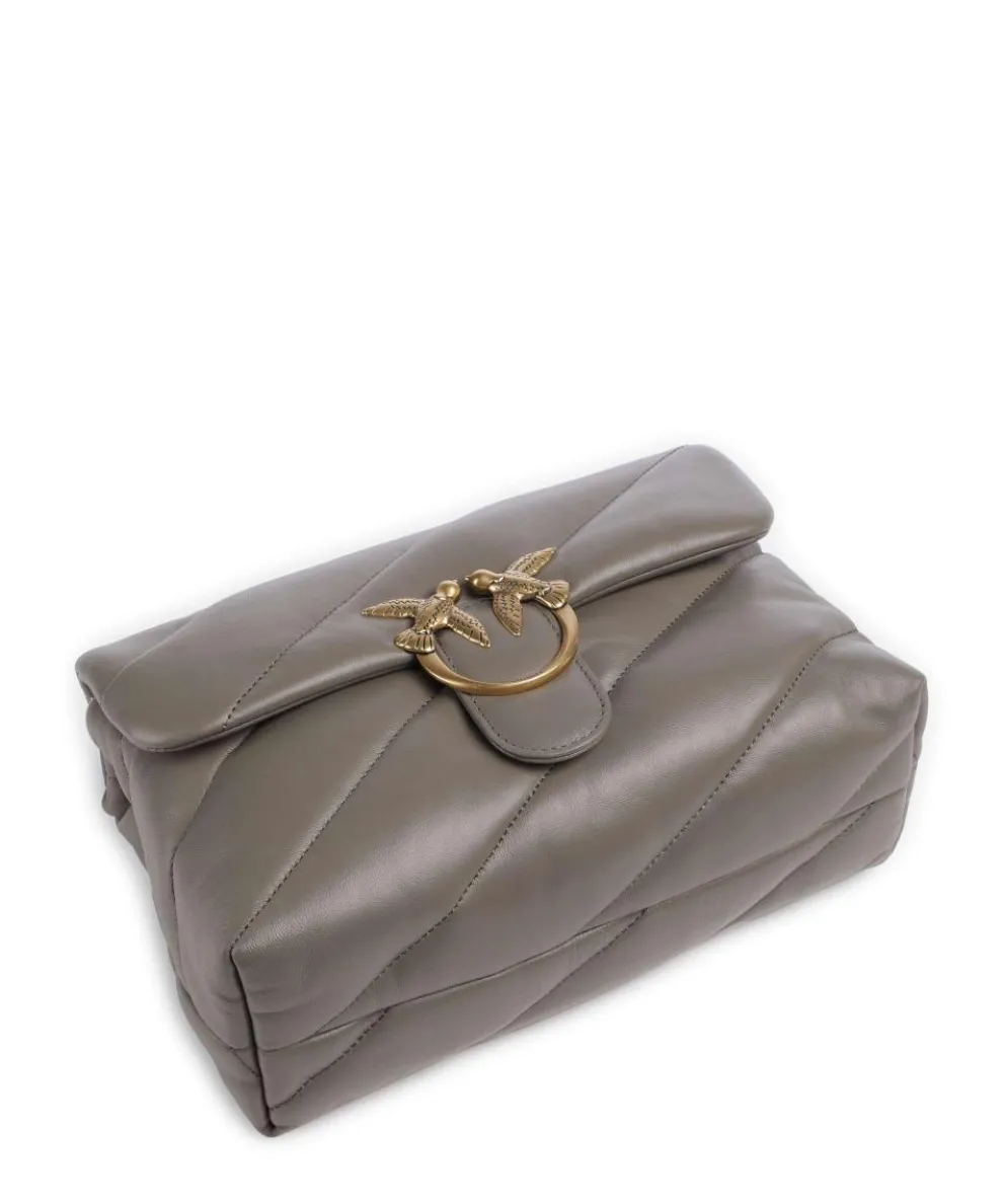 Love Puff Classic Schultertasche Schafsleder taupe