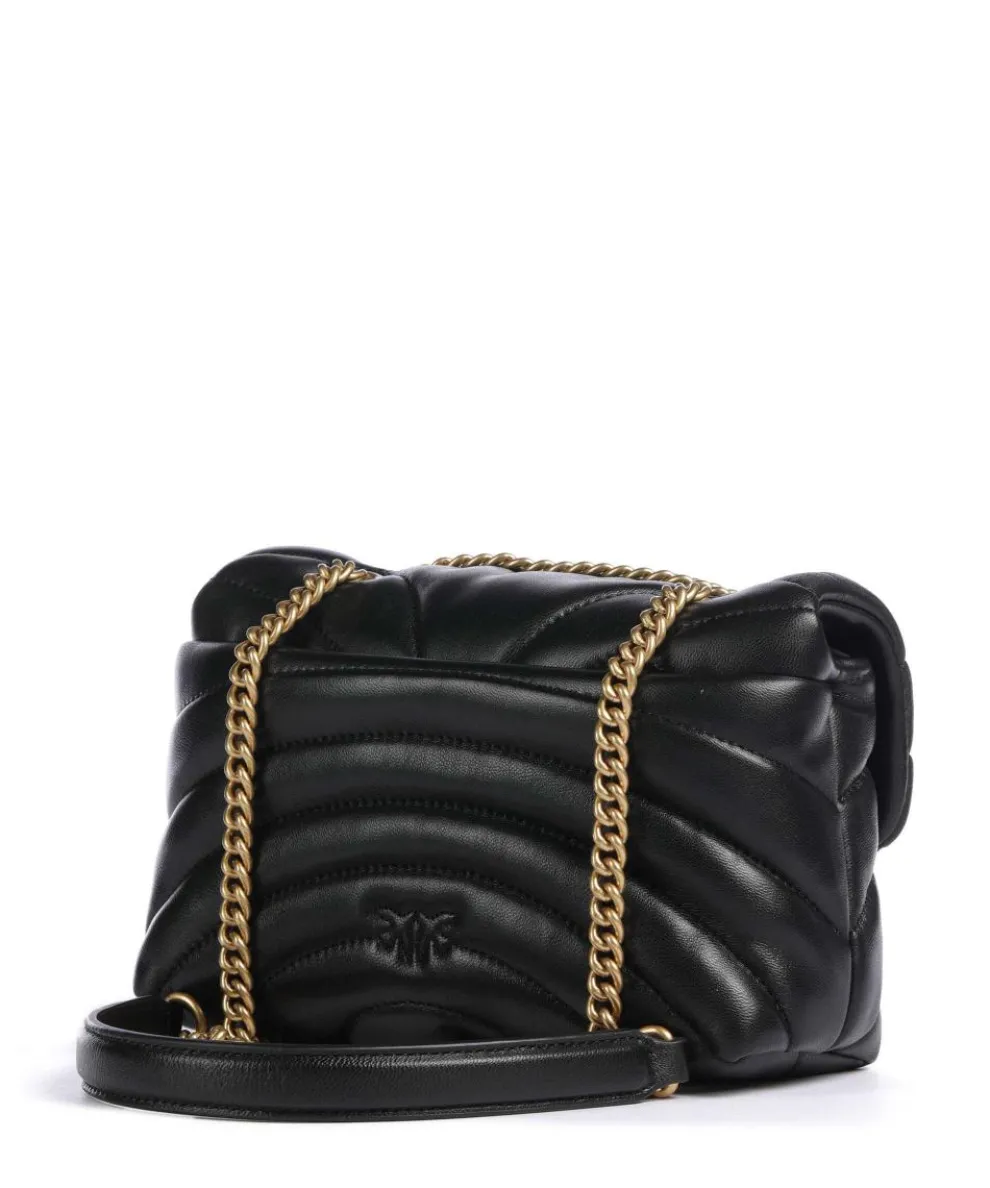 Love Puff Mini Schultertasche Schafsleder schwarz