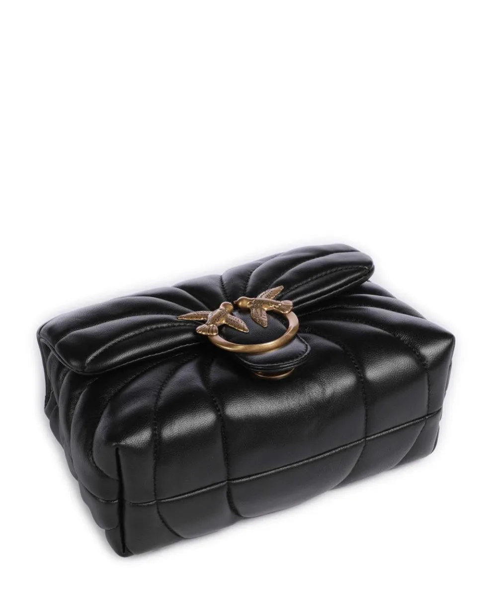 Love Puff Mini Schultertasche Schafsleder schwarz