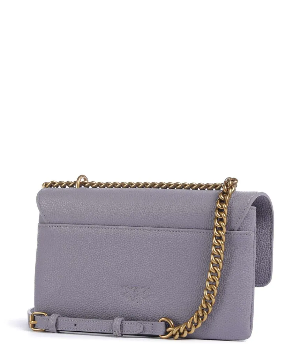 Love Soft Mini Schultertasche genarbtes Leder lavendel
