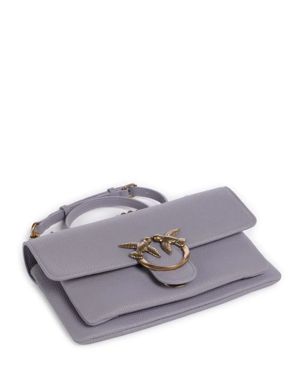 Love Soft Mini Schultertasche genarbtes Leder lavendel